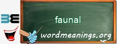 WordMeaning blackboard for faunal